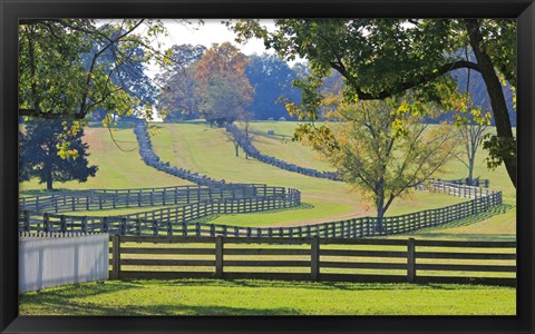 Framed Stacked Split-Rail Fences in Appomattox, Virginia Print