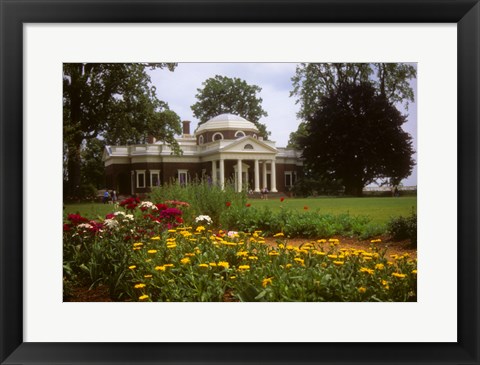 Framed Gardens at Jefferson s home at Monticello Print