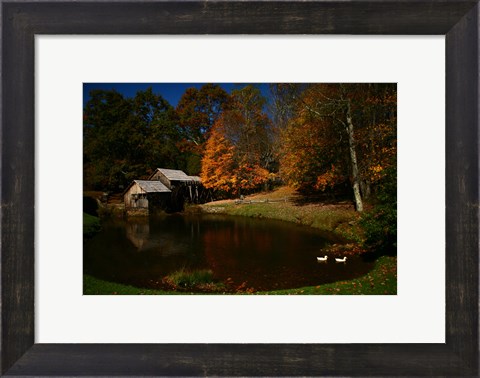 Framed Old Mill On Blue Ridge Parkway Print