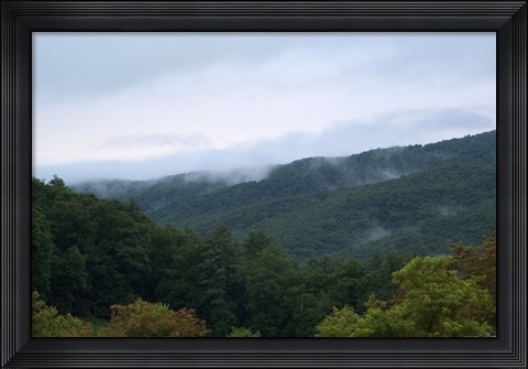 Framed Fog in the Mountains Print