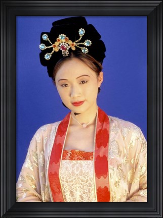 Framed Chinese Woman in Tang Dynasty Dress, China Print