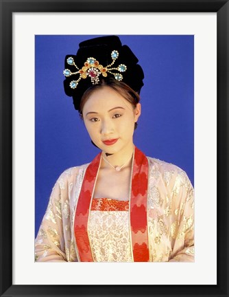 Framed Chinese Woman in Tang Dynasty Dress, China Print