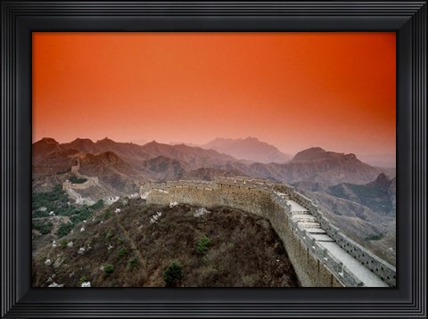 Framed Great Wall of China, Jinshanling, China Print