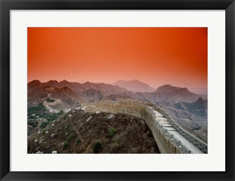 Framed Great Wall of China, Jinshanling, China Print