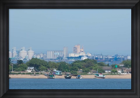 Framed Africa, Mozambique, Maputo, port area boats Print