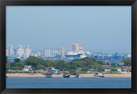 Framed Africa, Mozambique, Maputo, port area boats Print