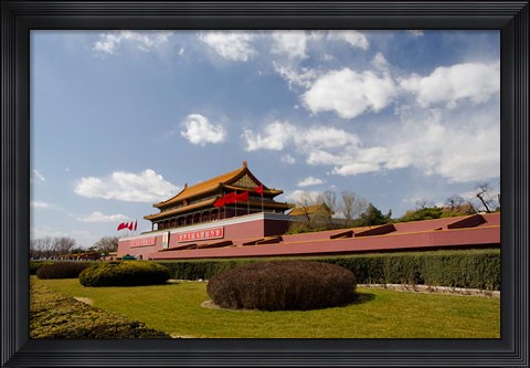 Framed Gate of Heavenly Peace, Forbidden City, Beijing, China Print