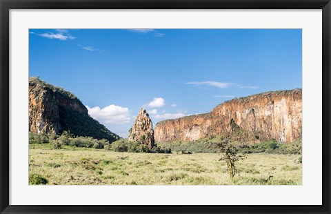 Framed Fischers Tower, Hell&#39;s Gate National Park, Kenya Print