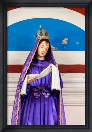 Framed Church of Our Lady of the Remedies idol detail, Luanda, Angola Print