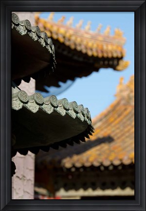Framed China, Beijing, Forbidden City. Emperors palace, Hall of Consolation. Print