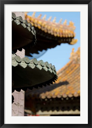 Framed China, Beijing, Forbidden City. Emperors palace, Hall of Consolation. Print
