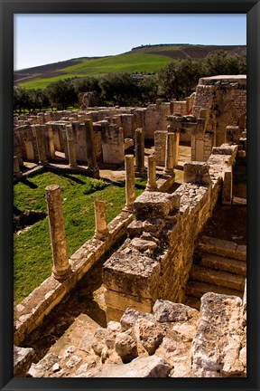 Framed Ancient Architecture, Roman Brothels, Dougga, Tunisia Print