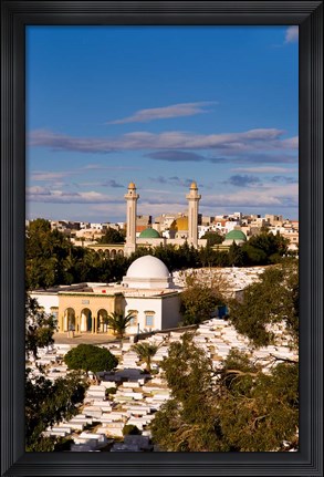 Framed Bourguiba Mausoleum and cemetery in Sousse Monastir, Tunisia, Africa Print