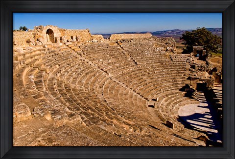 Framed Historical 2nd Century Roman Theater ruins in Dougga, Tunisia, Northern Africa Print