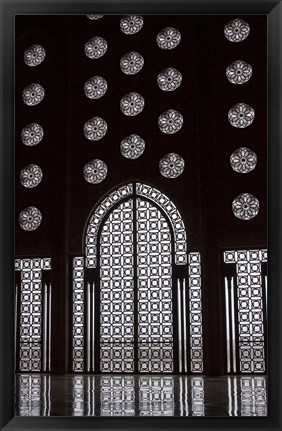 Framed Archway in Al-Hassan II mosque, Casablanca, Morocco Print