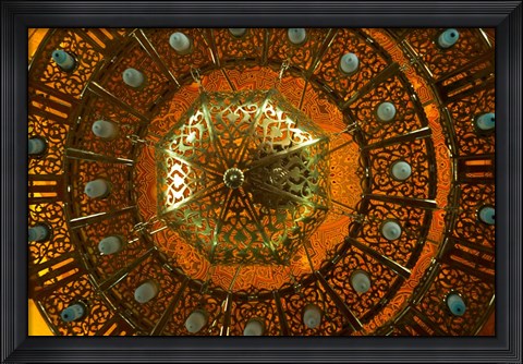 Framed Chandelier, Mosque, Abu-Al-Abbas Mursi, Egypt Print