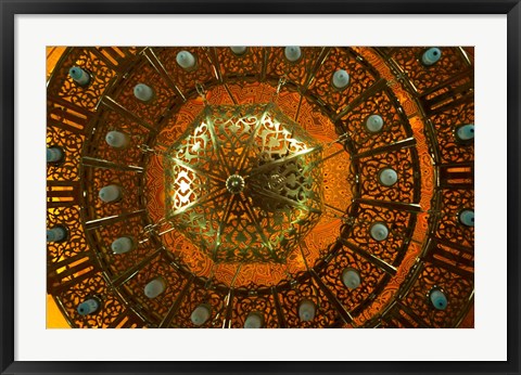 Framed Chandelier, Mosque, Abu-Al-Abbas Mursi, Egypt Print