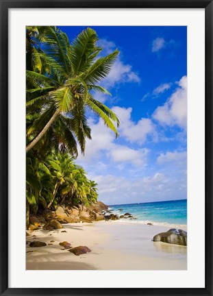 Framed Anse Victorin Beach, Fregate Island, Seychelles Print