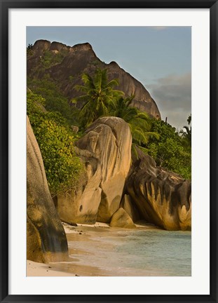 Framed Anse-Source D&#39;Argent Beach, Seychelles, Africa Print