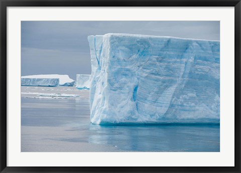 Framed Antarctica, Antarctic Sound. Tabular icebergs. Print