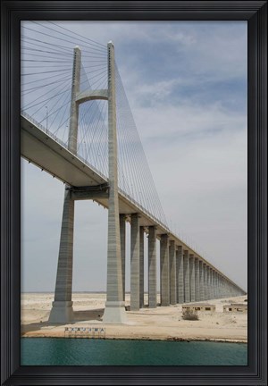 Framed Bridge of Peace, Suez Canal, Egypt Print