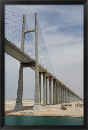 Framed Bridge of Peace, Suez Canal, Egypt Print