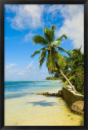 Framed Clear Waters on Mahe Island, Seychelles, Africa Print