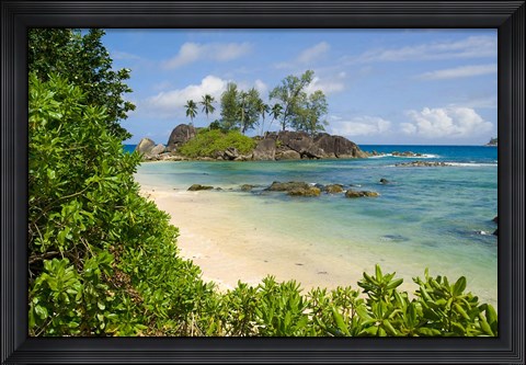 Framed Coastal view on Mahe Island, Seychelles Print