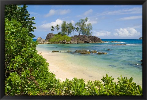 Framed Coastal view on Mahe Island, Seychelles Print