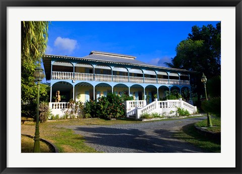 Framed Creole Architecture on Mahe Island, Seychelles Print