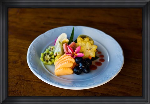 Framed Cuisine at Fregate Resort, Seychelles Print