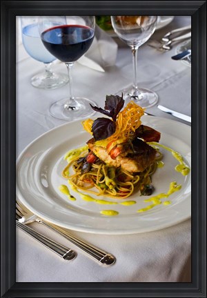 Framed Cuisine, Fregate Island Resort, Seychelles Print