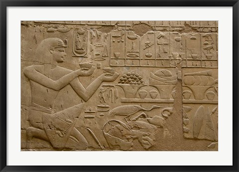 Framed Egypt, Luxor, Luxor Temple, Hieroglyphics Print