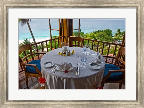 Framed Fregate Island Resort, Seychelles Print