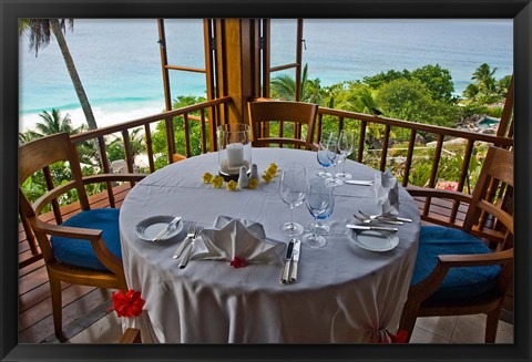 Framed Fregate Island Resort, Seychelles Print