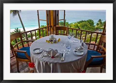 Framed Fregate Island Resort, Seychelles Print