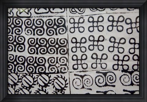 Framed Ghana, National Museum, West African textiles Print