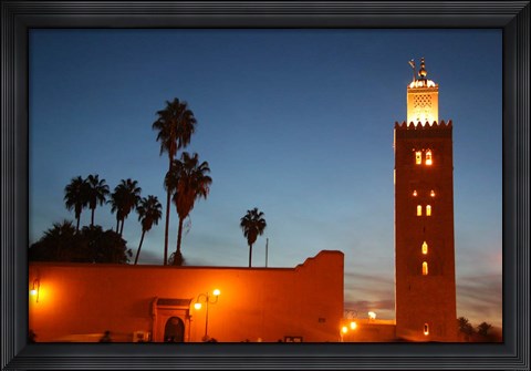 Framed Africa, Morocco, Marrakesh, Koutoubia minaret Print