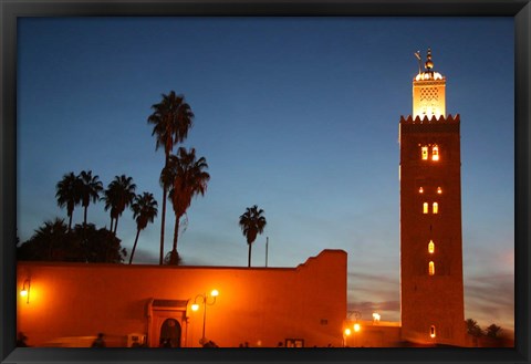 Framed Africa, Morocco, Marrakesh, Koutoubia minaret Print