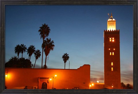 Framed Africa, Morocco, Marrakesh, Koutoubia minaret Print