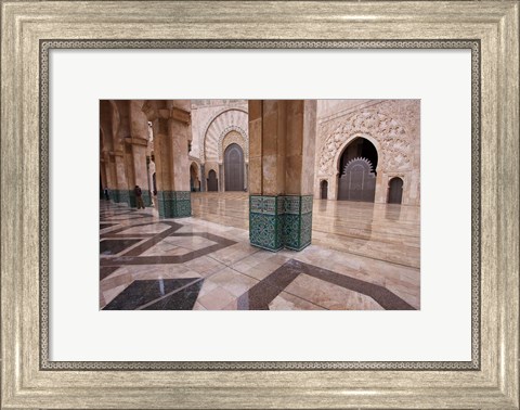 Framed Al-Hassan II mosque, Casablanca, Morocco Print
