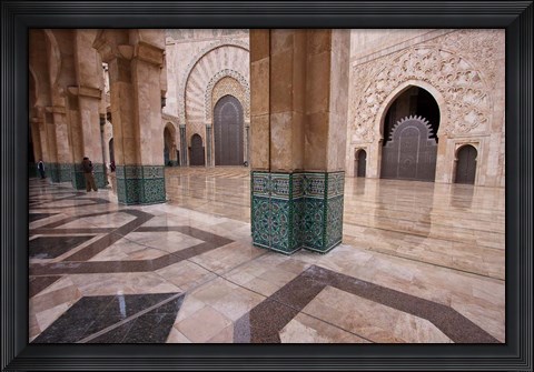 Framed Al-Hassan II mosque, Casablanca, Morocco Print