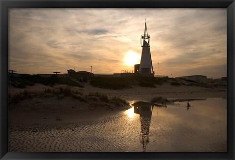 Framed Beautiful Beach Sunset, Jeffrey&#39;s Bay, South Africa Print