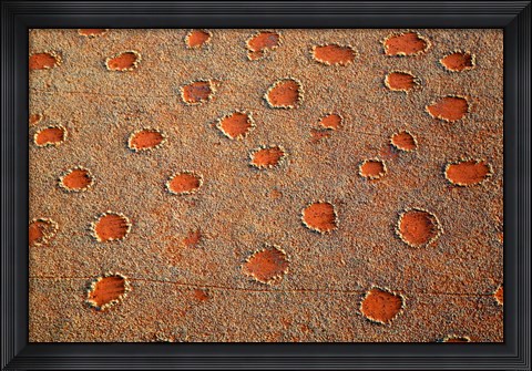 Framed Fairy circles dotting the landscape of the Namib-Rand Nature Reserve, Sossusvlei, Nambia Print
