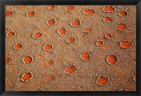 Framed Fairy circles dotting the landscape of the Namib-Rand Nature Reserve, Sossusvlei, Nambia Print