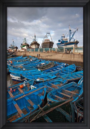Framed Fishing boats, Essaouira, Morocco Print
