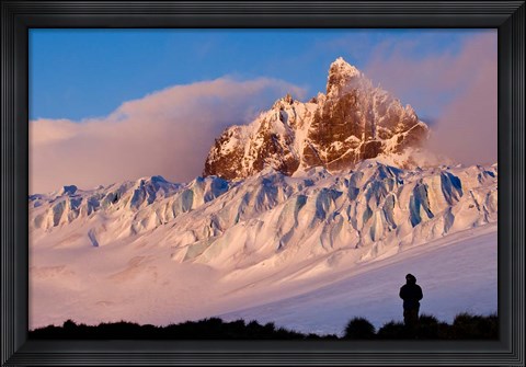 Framed Graae Glacier and Mount Sabatier, Trollhul, South Georgia Island, Antarctica Print