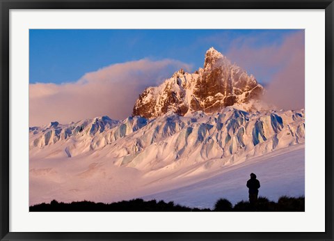 Framed Graae Glacier and Mount Sabatier, Trollhul, South Georgia Island, Antarctica Print