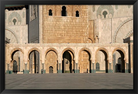 Framed Hassan II Mosque, Casablanca, Morocco, North Africa Print