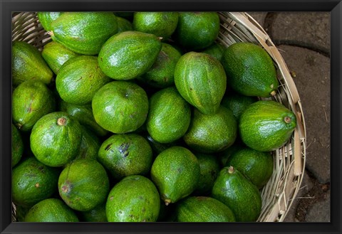 Framed Benin, Ouidah, Produce Market Avocados Print